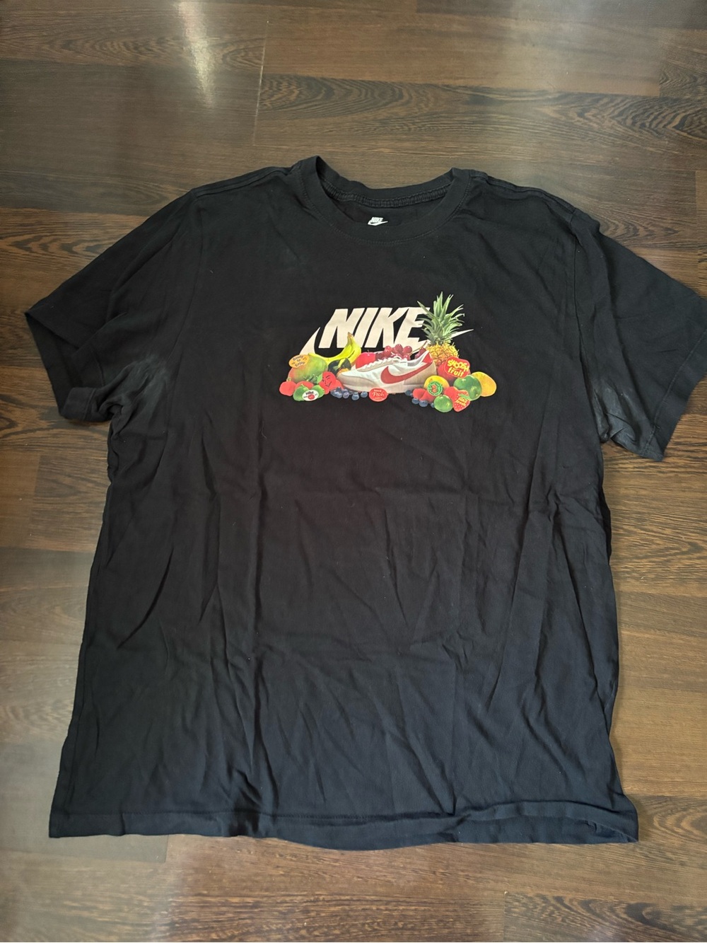 Nike Black Short-Sleeve Tee with Colorful Fruit Graphic - Men